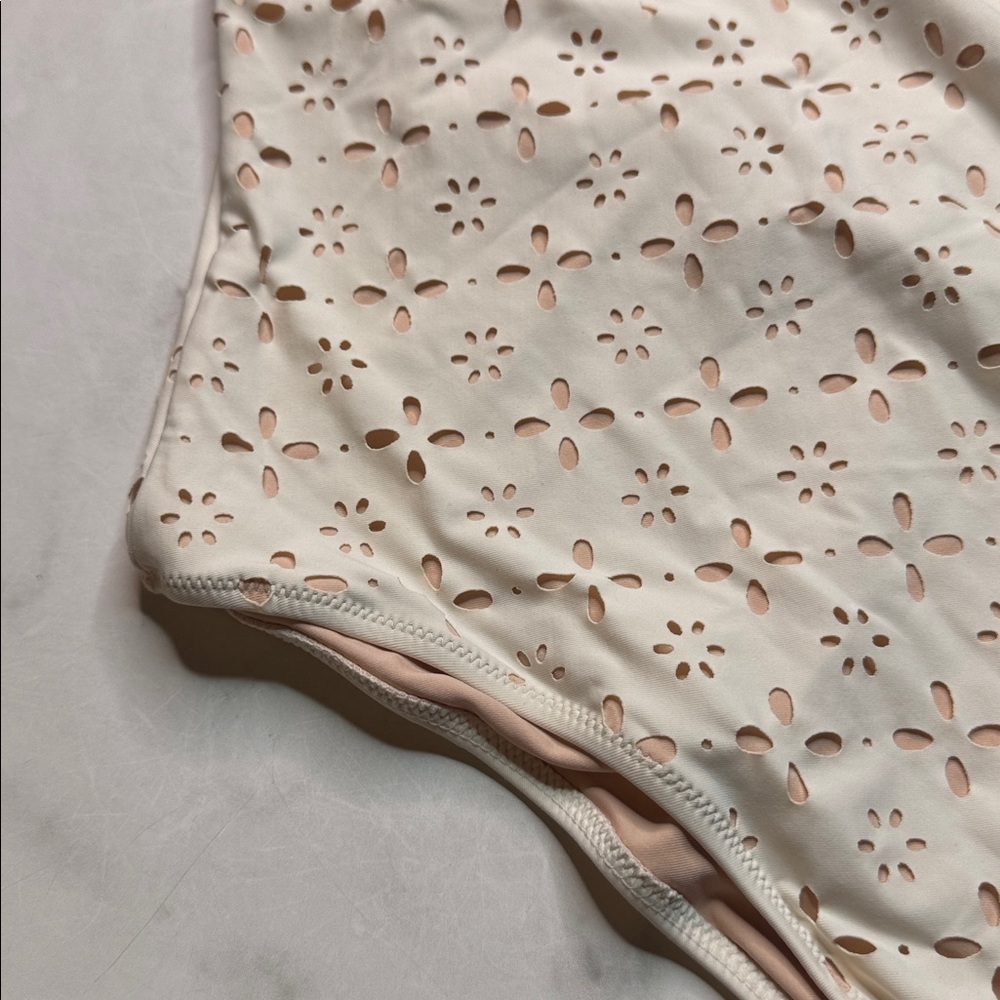 J. Crew Halter one-piece swimsuit in laser-cut eyelet NWT - Picture 4 of 4